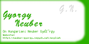 gyorgy neuber business card